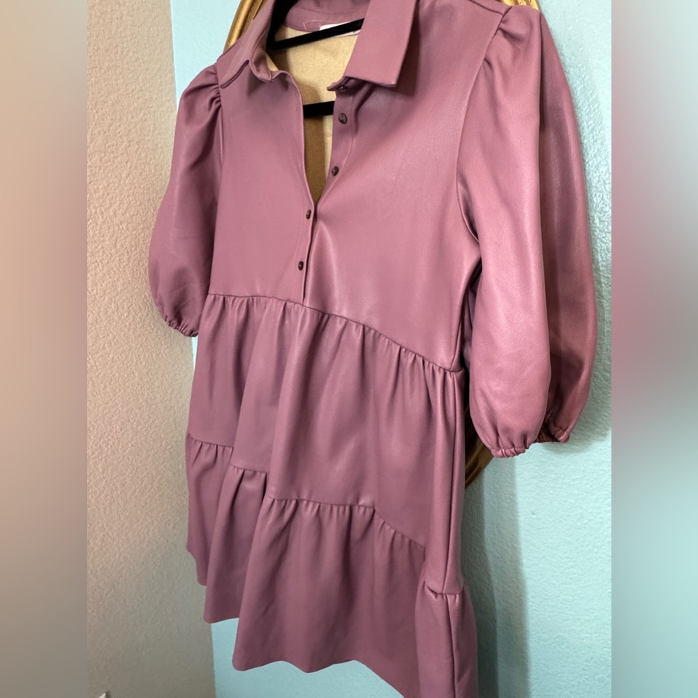 Karlie Faux Leather Dress!